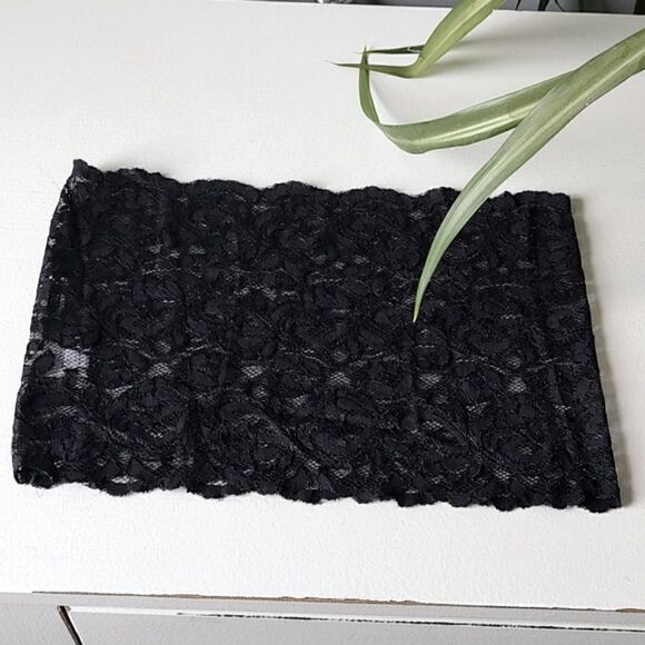New With Tag Style101 Ganz‎ Size Small Black Lace Bandeau - Picture 3 of 7